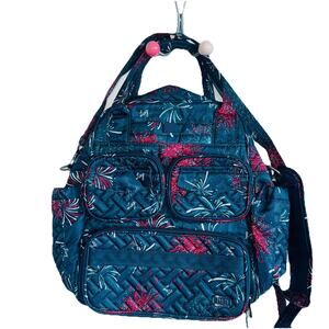 Lug Life Mini Puddle Jumper Tote Bag Crossbody Blue Fireworks Patriotic CLEAN!!